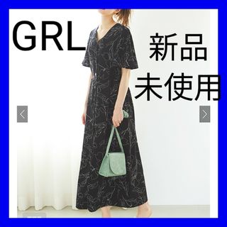 グレイル(GRL)の匿名配送❗新品未使用❗グレイルGRL花柄ロングカーディガンワンピース(ロングワンピース/マキシワンピース)