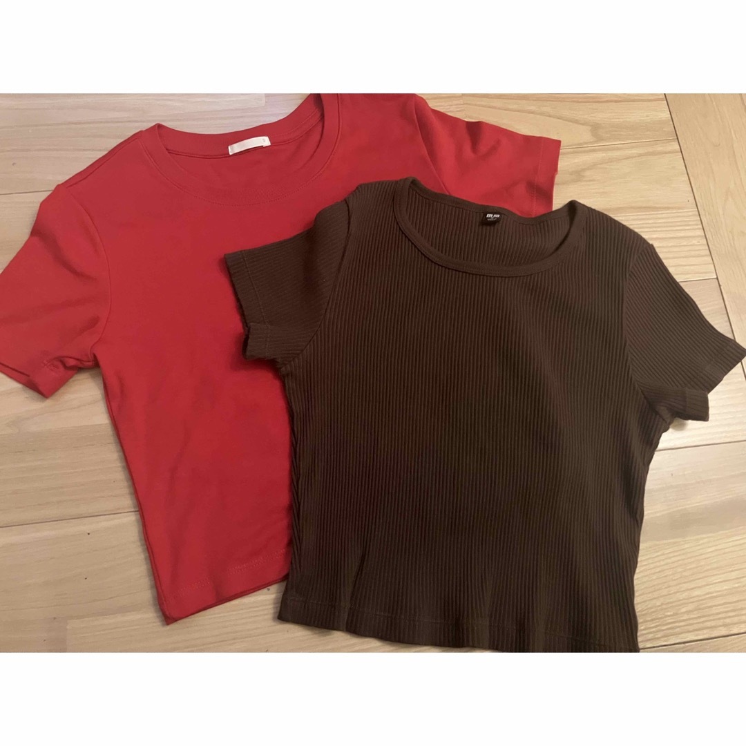 UNIQLO(ユニクロ)の【8月末まで】クロップド丈Tシャツ　ユニクロ　GU レディースのトップス(Tシャツ(半袖/袖なし))の商品写真