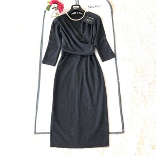 現行タグ✨️MaxMara ワンピース キャメル100% チュニック 裏地総ロゴ