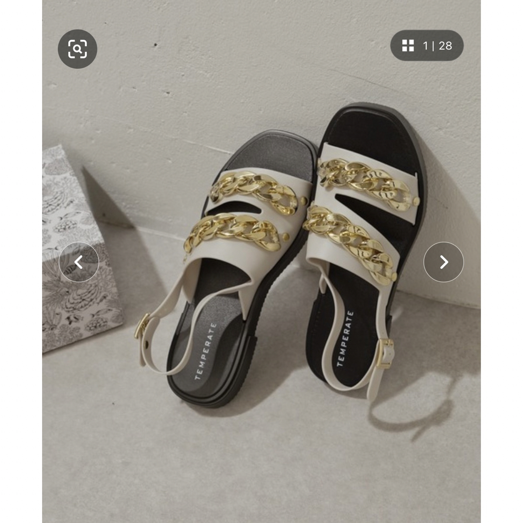 ear PAPILLONNER(イアパピヨネ)の《別注》【TEMPERATE(テンパレイト)】ダブルチェーン付きサンダル レディースの靴/シューズ(サンダル)の商品写真