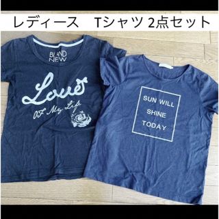 ショコラフィネローブ(chocol raffine robe)のレディース　半袖　ロゴ Tシャツ　2枚セット(Tシャツ(半袖/袖なし))