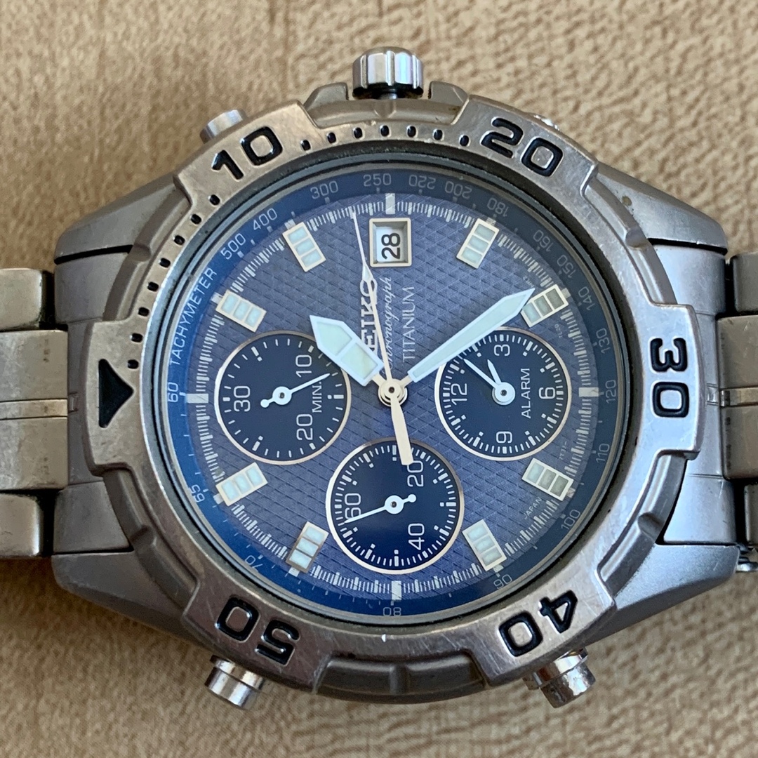 SEIKO(セイコー)のSeiko 7T32-7H40 titanium chronograph メンズの時計(腕時計(アナログ))の商品写真