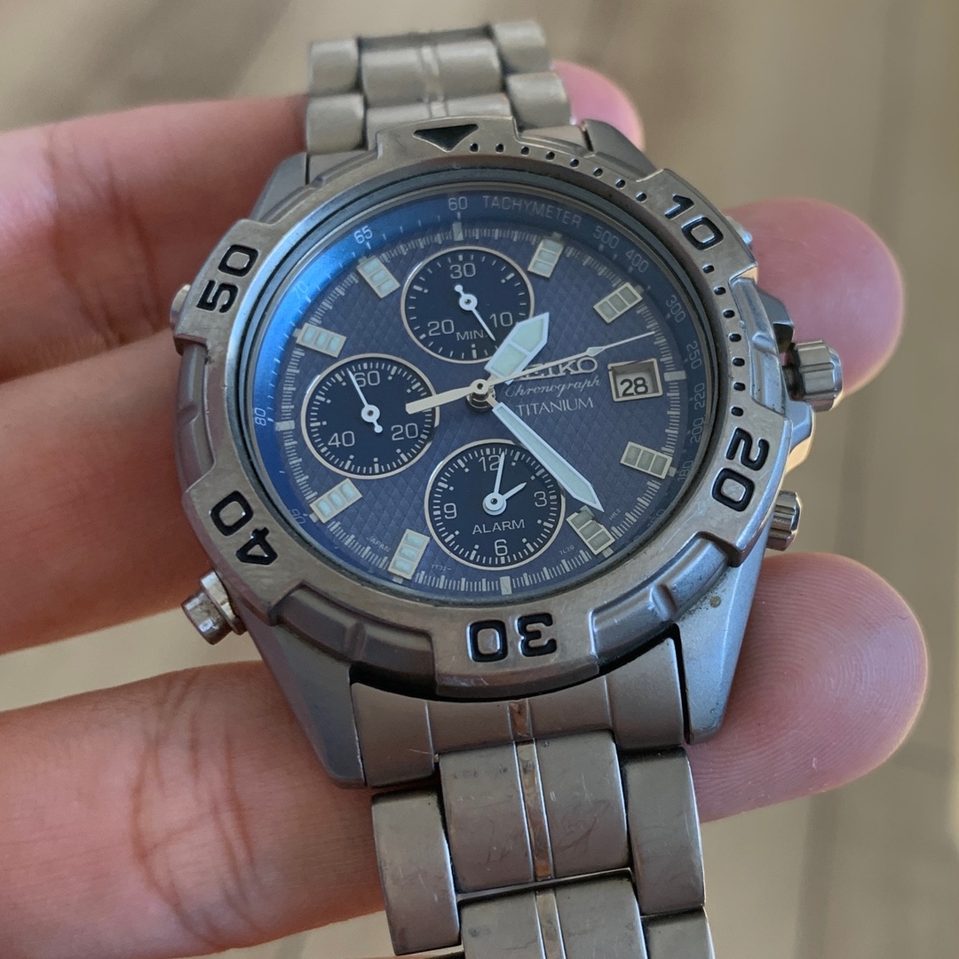 SEIKO(セイコー)のSeiko 7T32-7H40 titanium chronograph メンズの時計(腕時計(アナログ))の商品写真