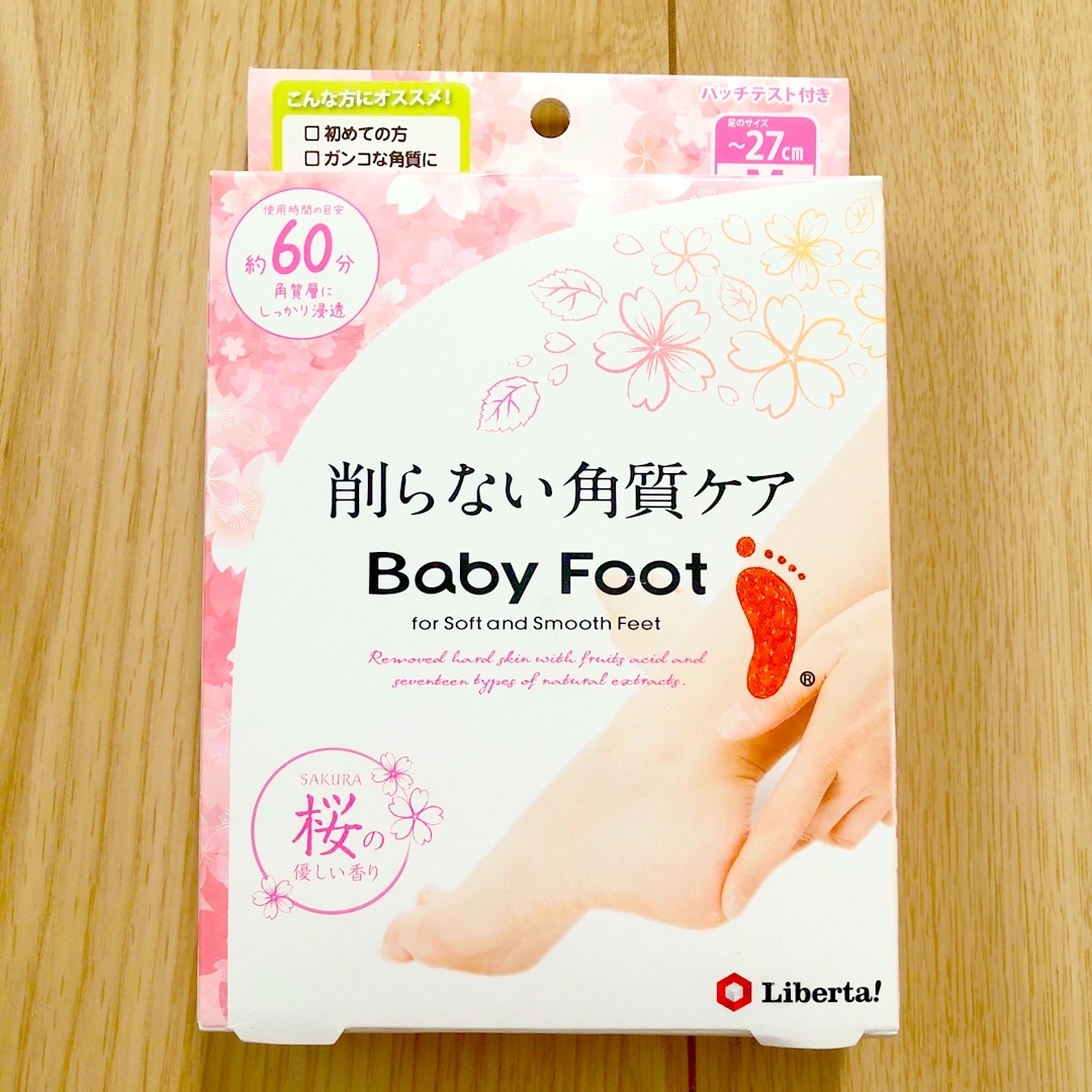 Baby Foot(ベビーフット)のベビーフット 桜の香り 角質ケア 赤ちゃんみたいなつるつる足裏に★ コスメ/美容のボディケア(フットケア)の商品写真