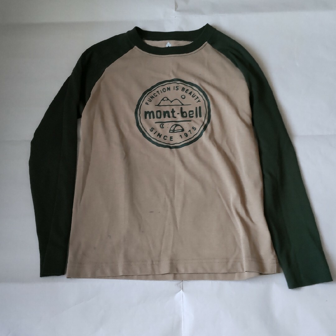 mont bell(モンベル)の中古品 モンベル ラグラン ロングスリーブ 山とテント mont-bell キッズ/ベビー/マタニティのキッズ服男の子用(90cm~)(Tシャツ/カットソー)の商品写真