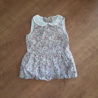 プティマイン(petit main)のpetit main花柄ワンピース80(ワンピース)