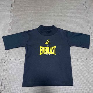 アニエスベー(agnes b.)のagnes b.×EVERLAST キッズモックネックTシャツxxxs 黒(Tシャツ/カットソー)