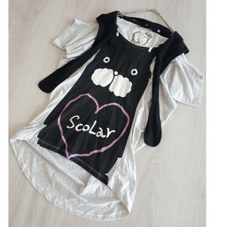 スカラー(ScoLar)のscolar 2way フード付き ラビル カットソー(Tシャツ(半袖/袖なし))