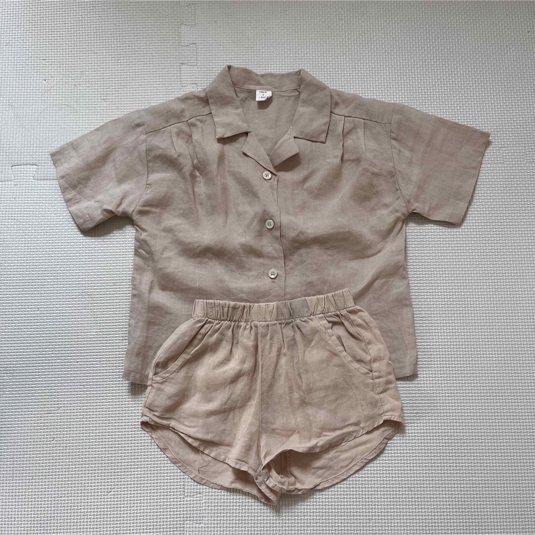 ZARA KIDS(ザラキッズ)の韓国子供服 　Here I Am 夏服セットアップ　ボタンシャツ　短パン キッズ/ベビー/マタニティのキッズ服男の子用(90cm~)(その他)の商品写真