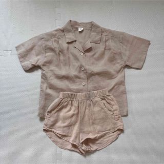 ザラキッズ(ZARA KIDS)の韓国子供服 　Here I Am 夏服セットアップ　ボタンシャツ　短パン(その他)