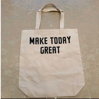 MAKE TODAY GREAT  エコバッグ　トートバッグ(トートバッグ)