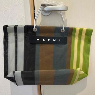 マルニ(Marni)のマルニマーケット　ストライプバッグ　ベージュ(トートバッグ)