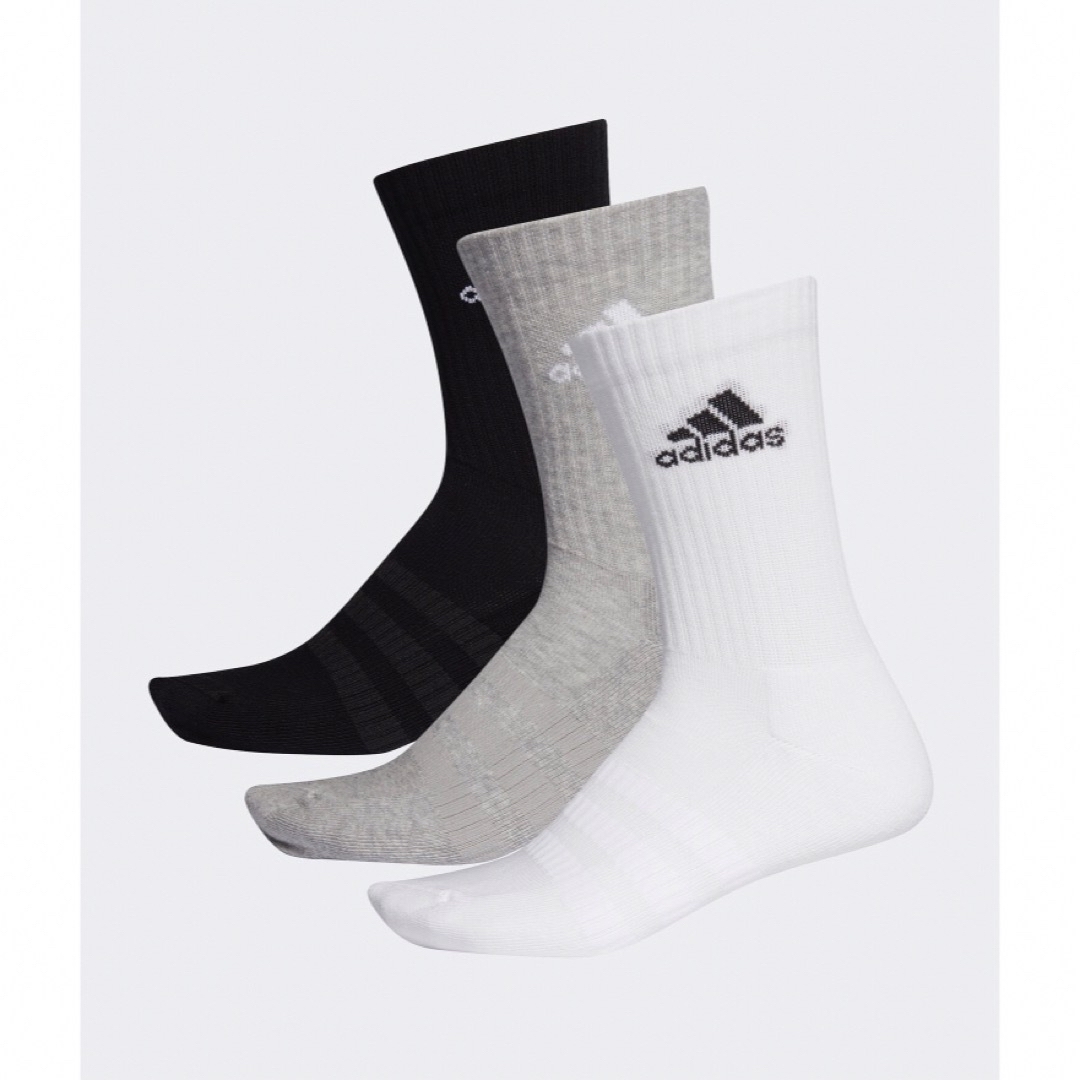 adidas(アディダス)のadidasクッションクルーソックス3足セット レディースのレッグウェア(ソックス)の商品写真