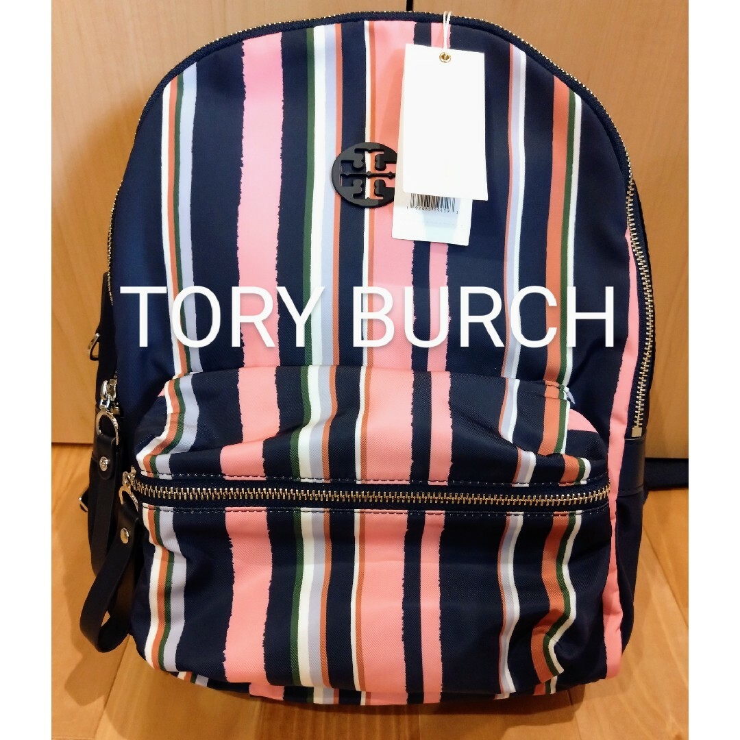 Tory Burch - トリーバーチ 新品 正規品 リュック ネイビー ストライプ