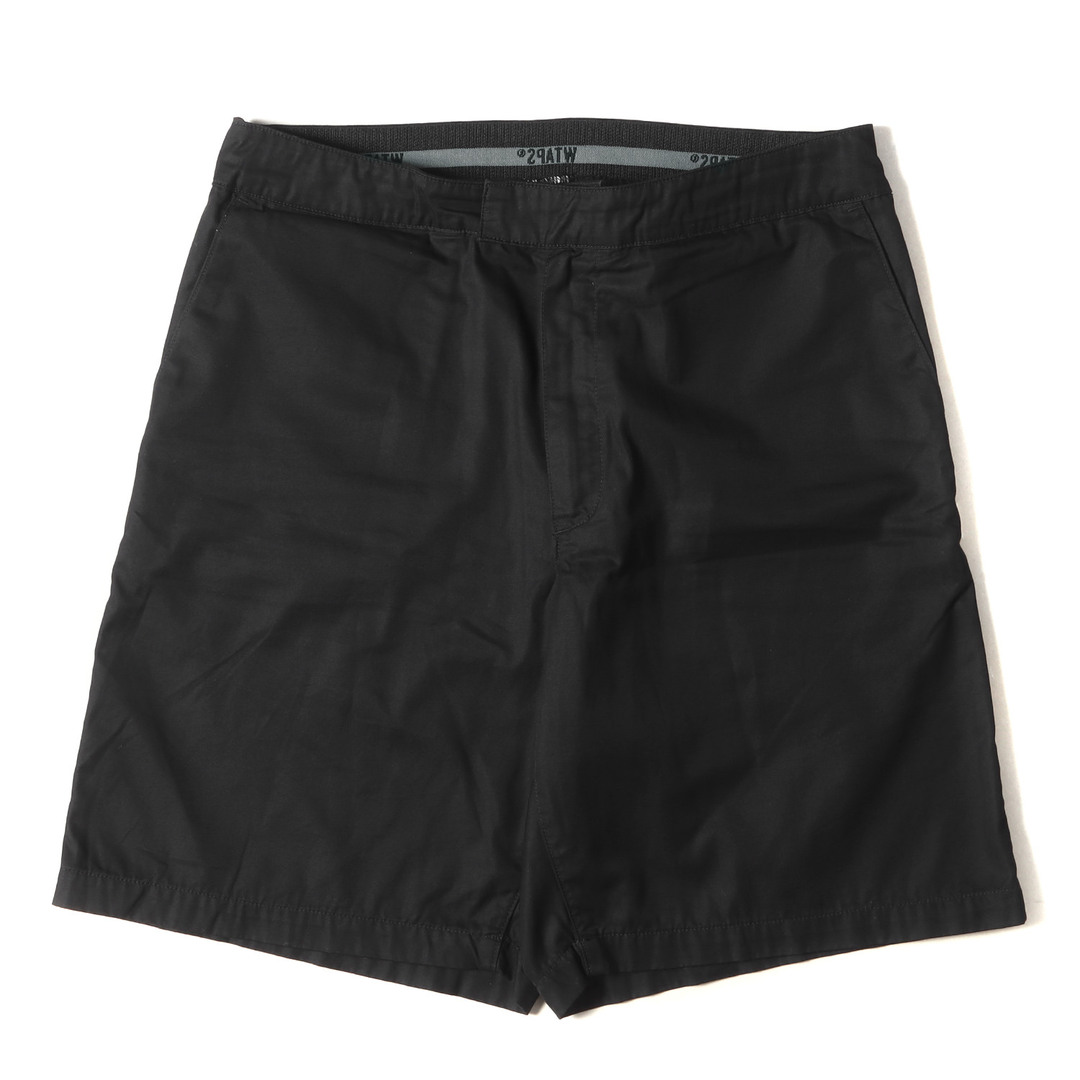 WTAPS ダブルタップス パンツ サイズ:L 20SS ギャバジン イージーショーツ DUTY SHORTS 01 ブラック 黒 ボトムス ショートパンツ ズボン 