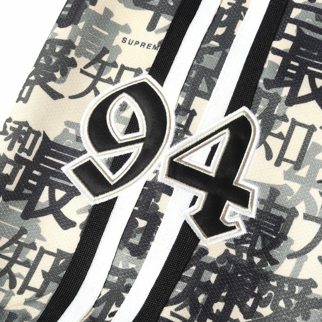 Supreme シュプリーム シャツ サイズ:M 21AW 漢字ロゴ柄 フルジップ ベースボールシャツ Kanji Camo Zip Up Baseball Jersey タン トップス カジュアルシャツ 半袖 【メンズ】【美品】 5