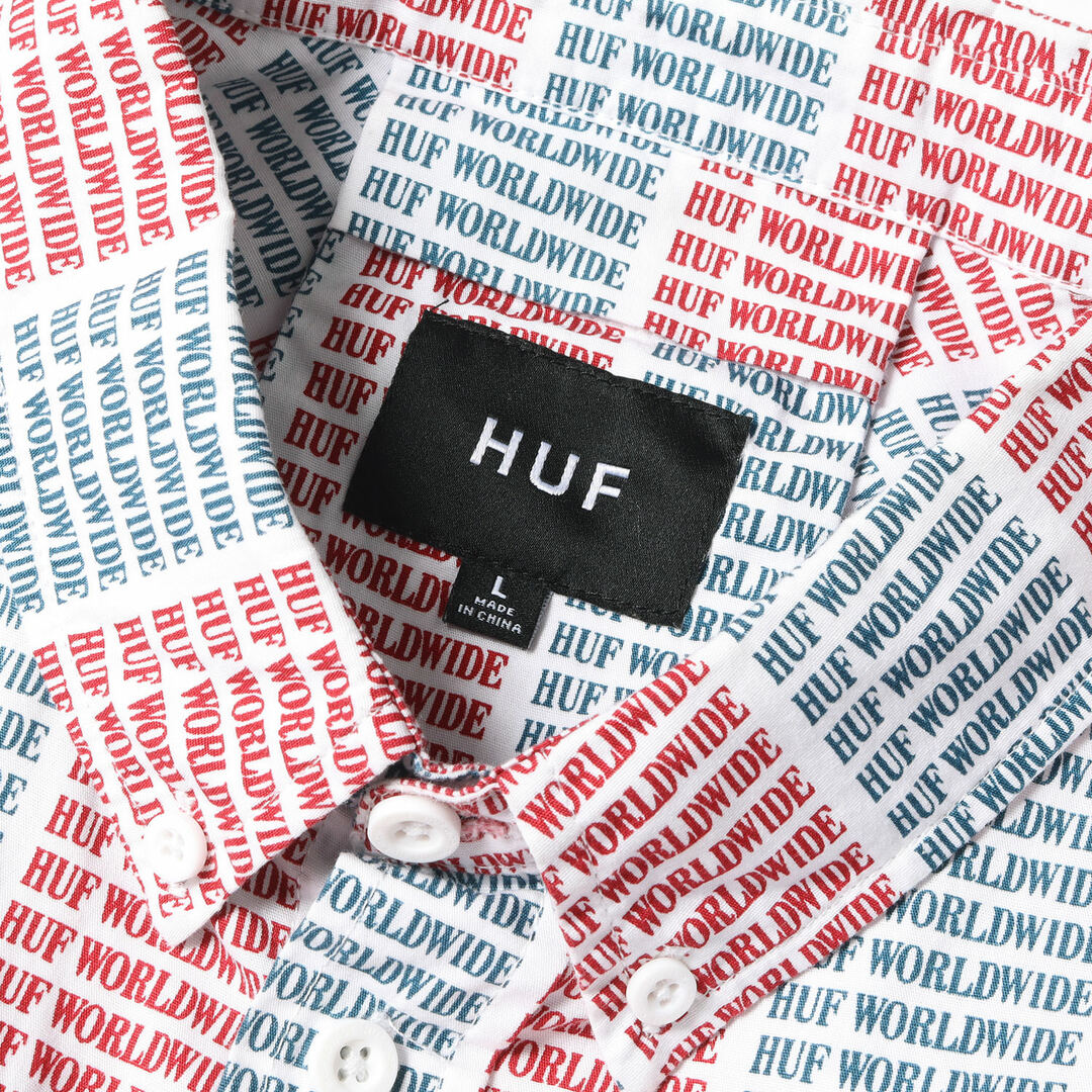 huf  × budweiser,label button up  Mサイズ