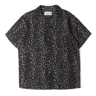 ワコマリア(WACKO MARIA)のWACKO MARIA ワコマリア シャツ サイズ:M 20SS レオパード柄 レーヨン ハワイアンシャツ アロハシャツ HAWAIIAN SHIRT S/S TYPE-7 グリーン ブラウン系 トップス カジュアルシャツ 半袖 【メンズ】【中古】【美品】(シャツ)