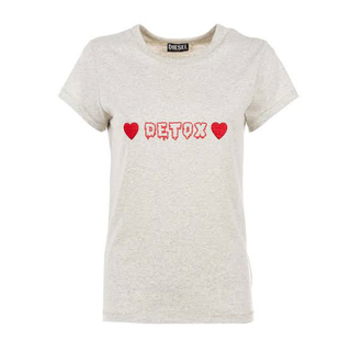 ディーゼル(DIESEL)のDIESEL detox Tシャツ 刺繍 Tシャツ ハート デトックス (Tシャツ/カットソー(半袖/袖なし))