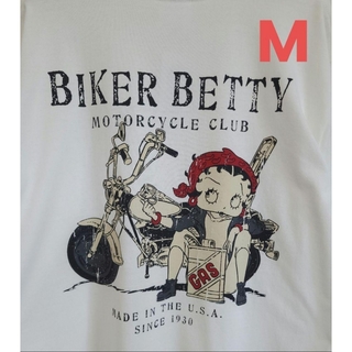 新品 ベティ betty boop ジャージ素材 Tシャツ 黒 LL バイク