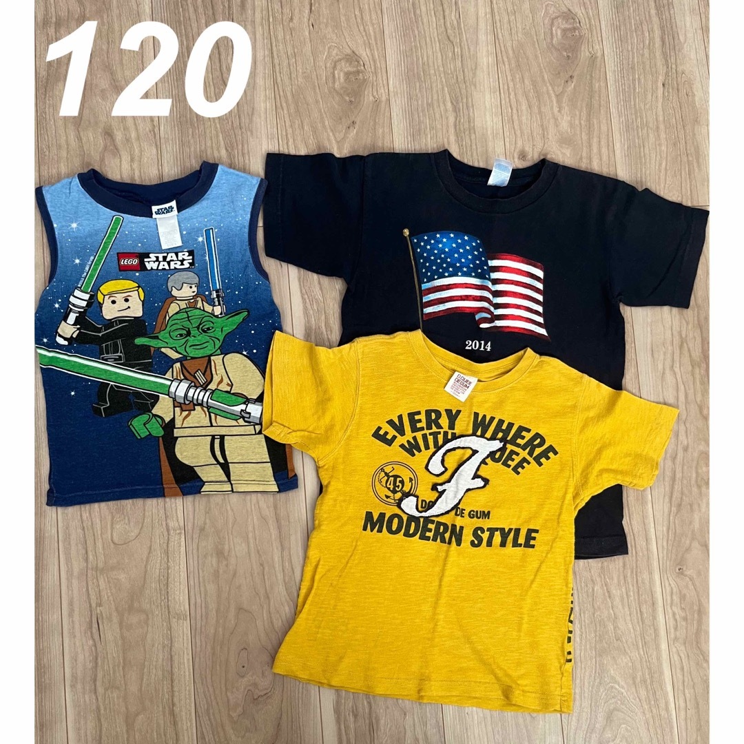 Tシャツ 男の子　 3枚セット　まとめ売り　120 | フリマアプリ ラクマ