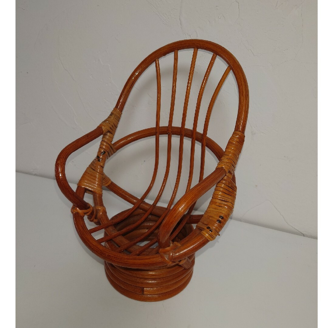 ラタン 飾り椅子 インテリア 花台 置物 小物 小椅子 籐 藤