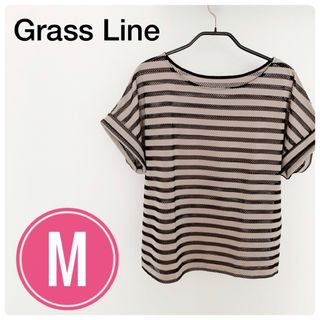 グラスライン(Glass Line)のグラスライン　半袖 Tシャツ　プルオーバー　カットソー　ボーダー(Tシャツ/カットソー(半袖/袖なし))