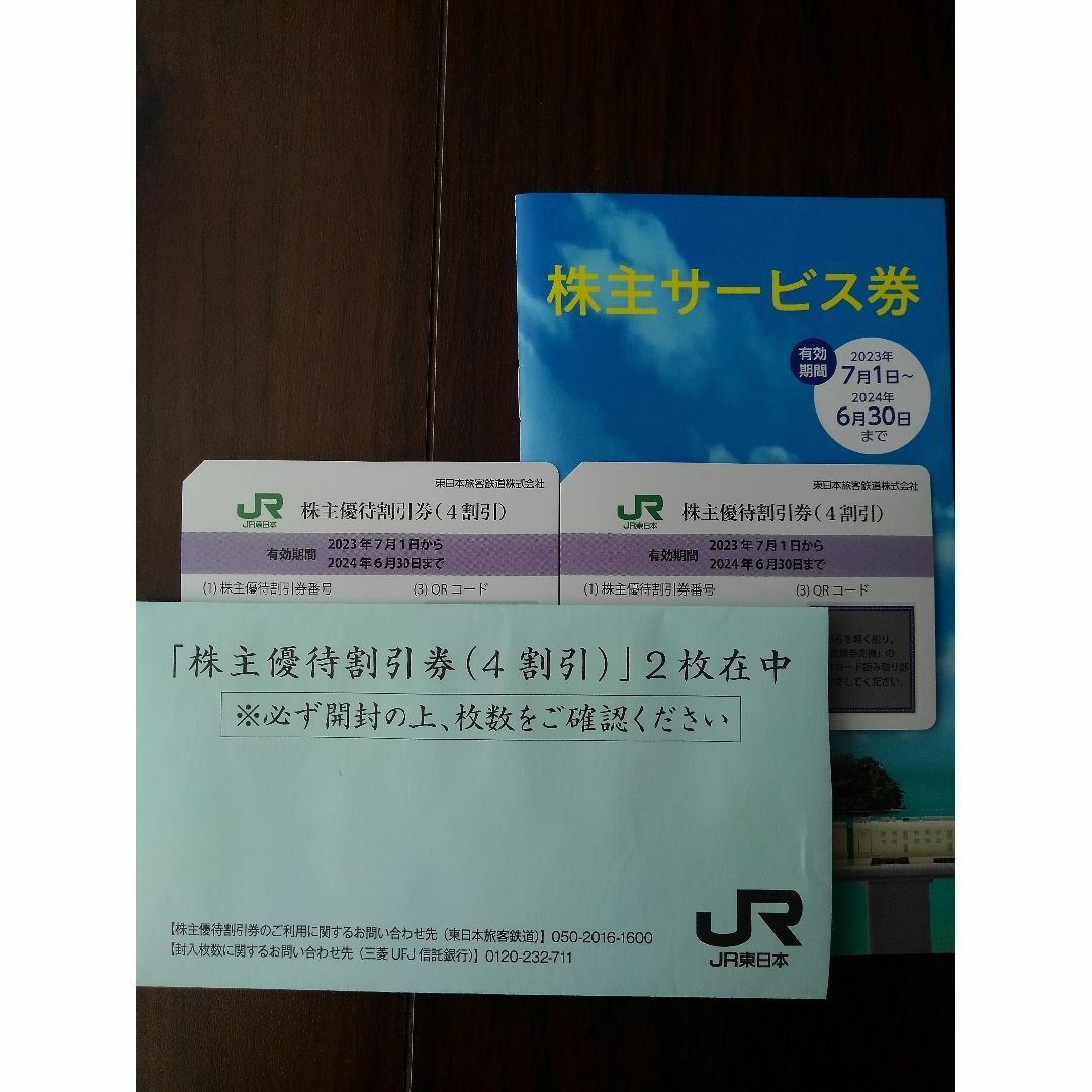 JR東日本株主優待割引券2枚