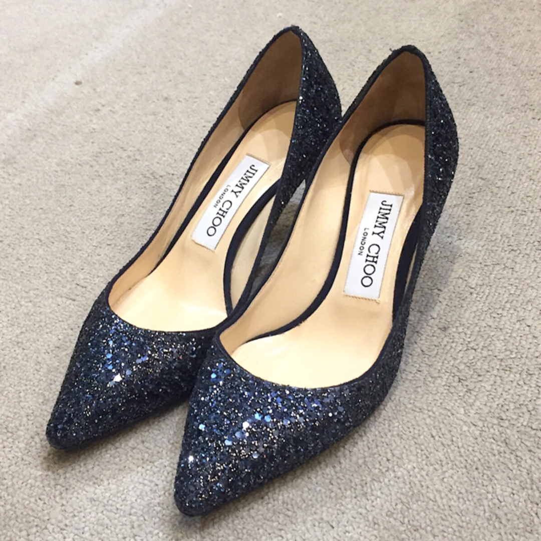 ジミーチュウ JIMMY CHOO グリッターパンプス