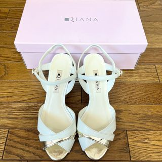 ダイアナ(DIANA)の【新品】DIANAダイアナ サンダル ウエッジソウル 白 22.5cm(サンダル)