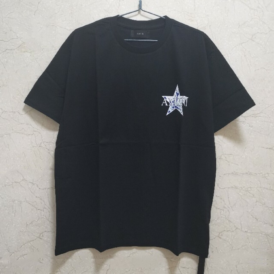 AMIRI ブラック ペイズリー スター Tシャツ XLサイズ