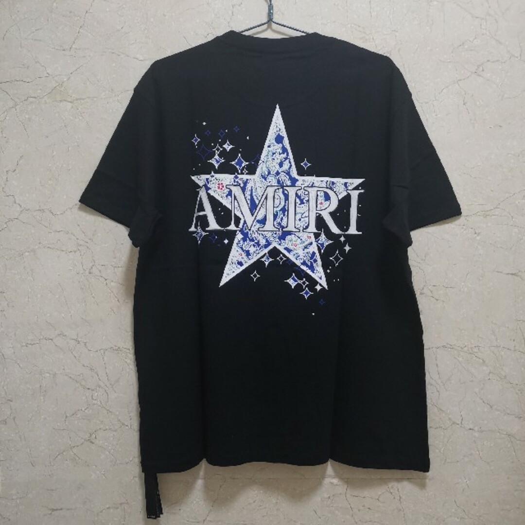 AMIRI ブラック ペイズリー スター Tシャツ XLサイズ