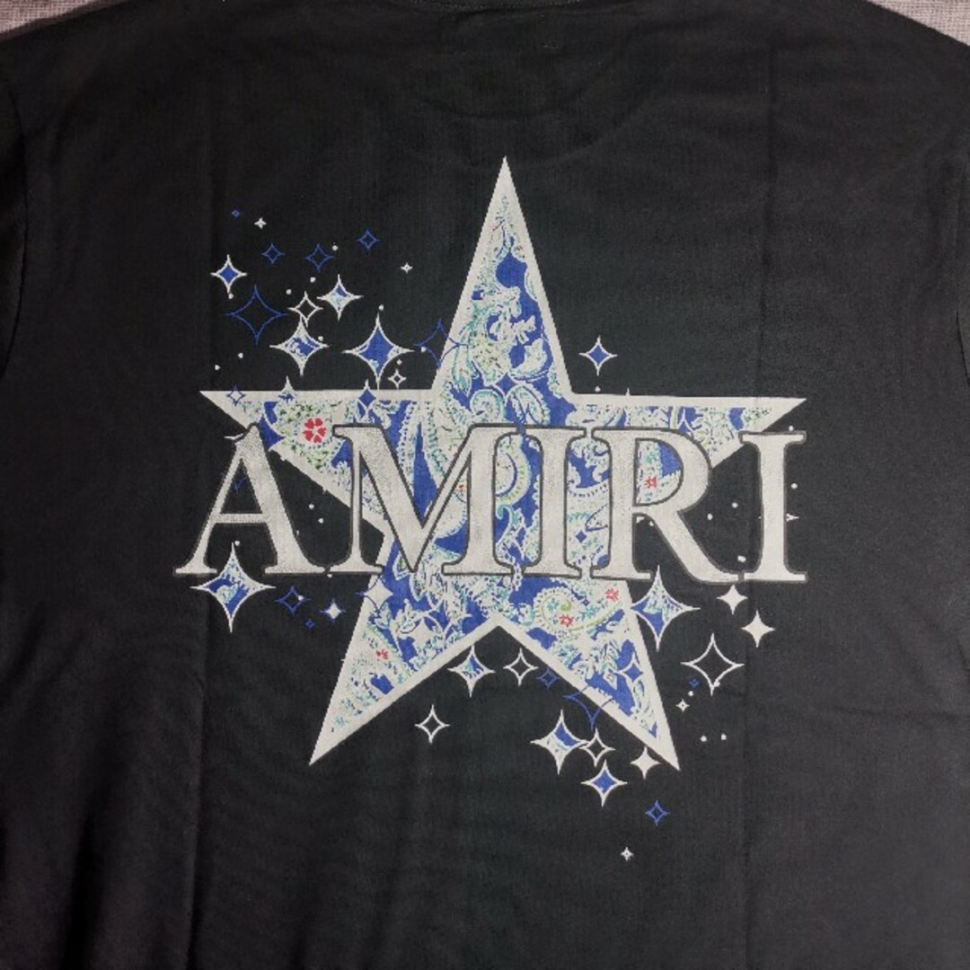 AMIRI ブラック ペイズリー スター Tシャツ XLサイズ