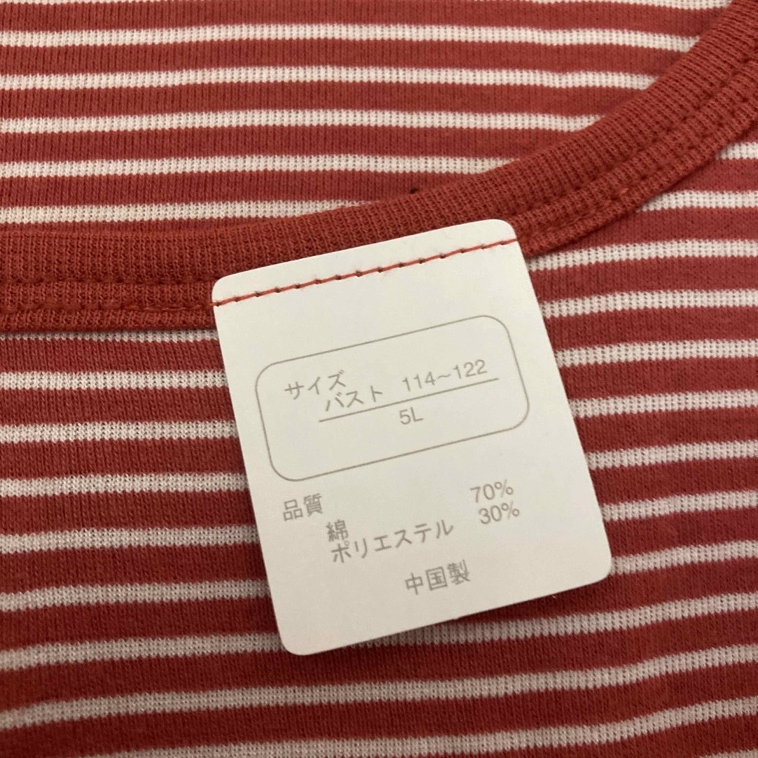 ベルメゾン(ベルメゾン)の大きいサイズ  ボーダーTシャツ  レンガ メンズのトップス(Tシャツ/カットソー(半袖/袖なし))の商品写真