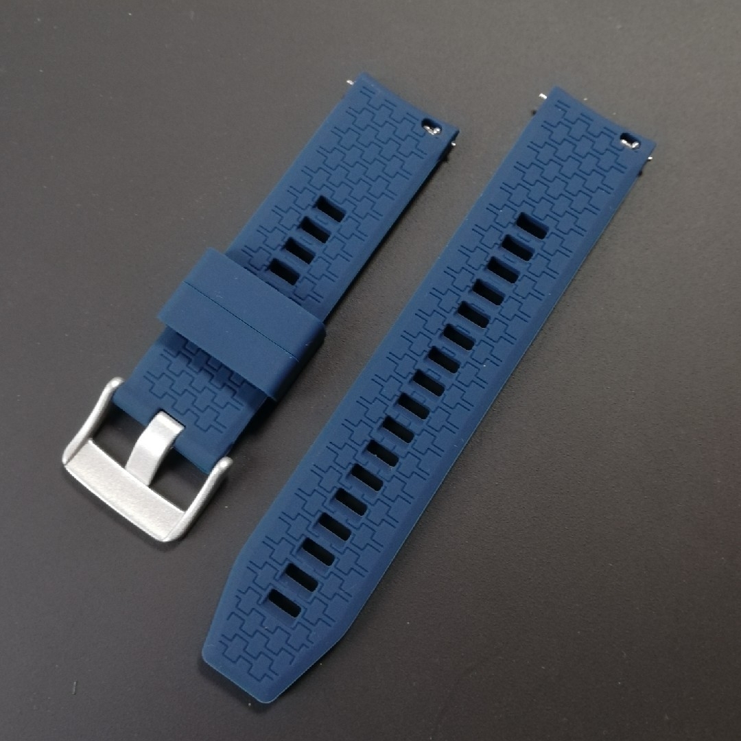 腕時計用バンド　ラバーベルト ブルー（青） ラグ幅22mm(22ミリ) メンズの時計(ラバーベルト)の商品写真