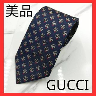 ☆【未使用級】GUCCI ネクタイ シルク GG柄 マーモント 現行 レア-