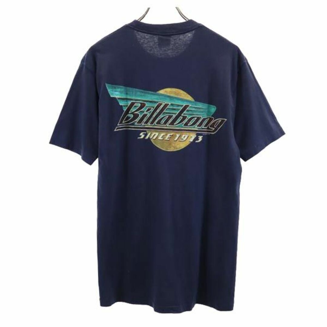 ビラボン 90s オールド USA製 バックプリント 半袖 Tシャツ S ネイビー系 BILLABONG ロゴ メンズ 【中古】 【230723】  メール便可 | フリマアプリ ラクマ