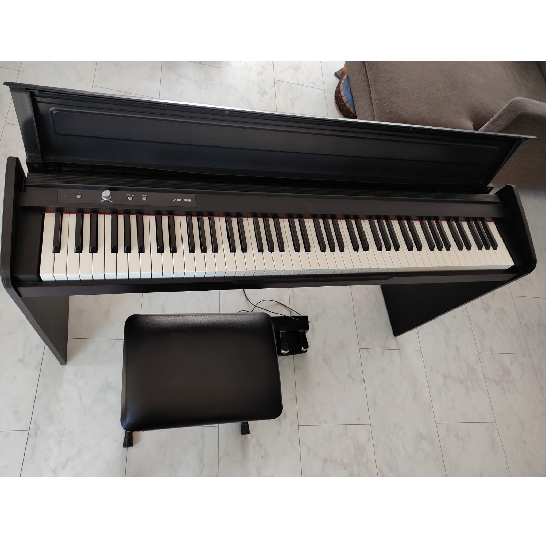 KORG　電子ピアノ LP-180BK　黒　椅子付き