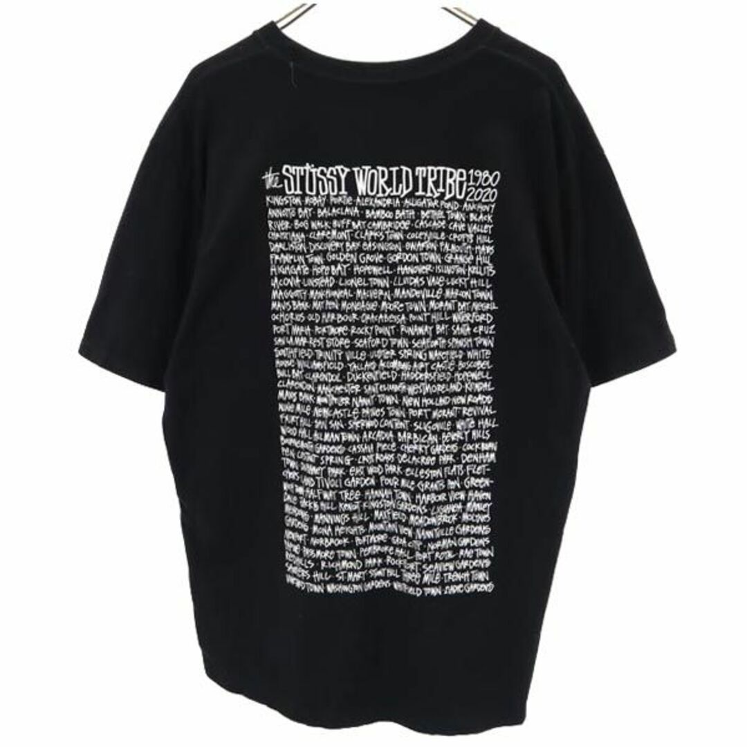 ステューシー 両面プリント 半袖 Tシャツ L 黒 STUSSY メンズ   【230723】 メール便可