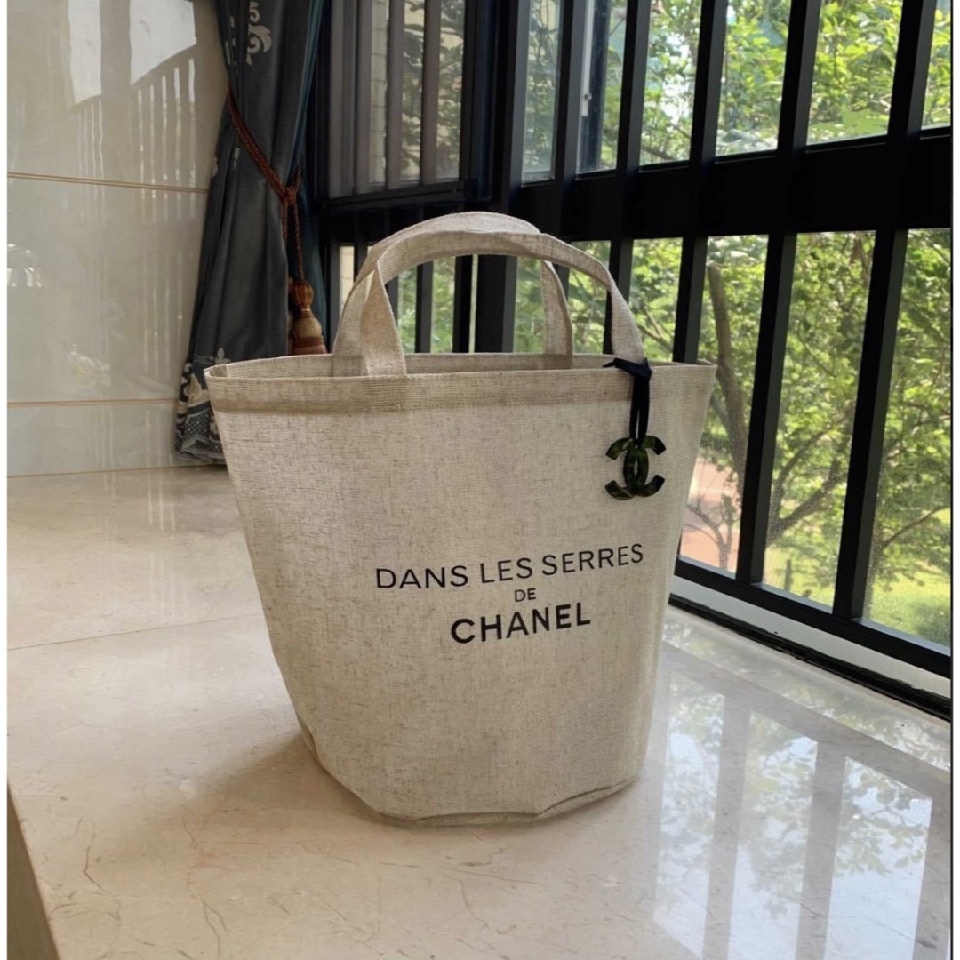 CHANEL - シャネル CHANEL リネン トートバッグ 麻 防水 ノベルティ