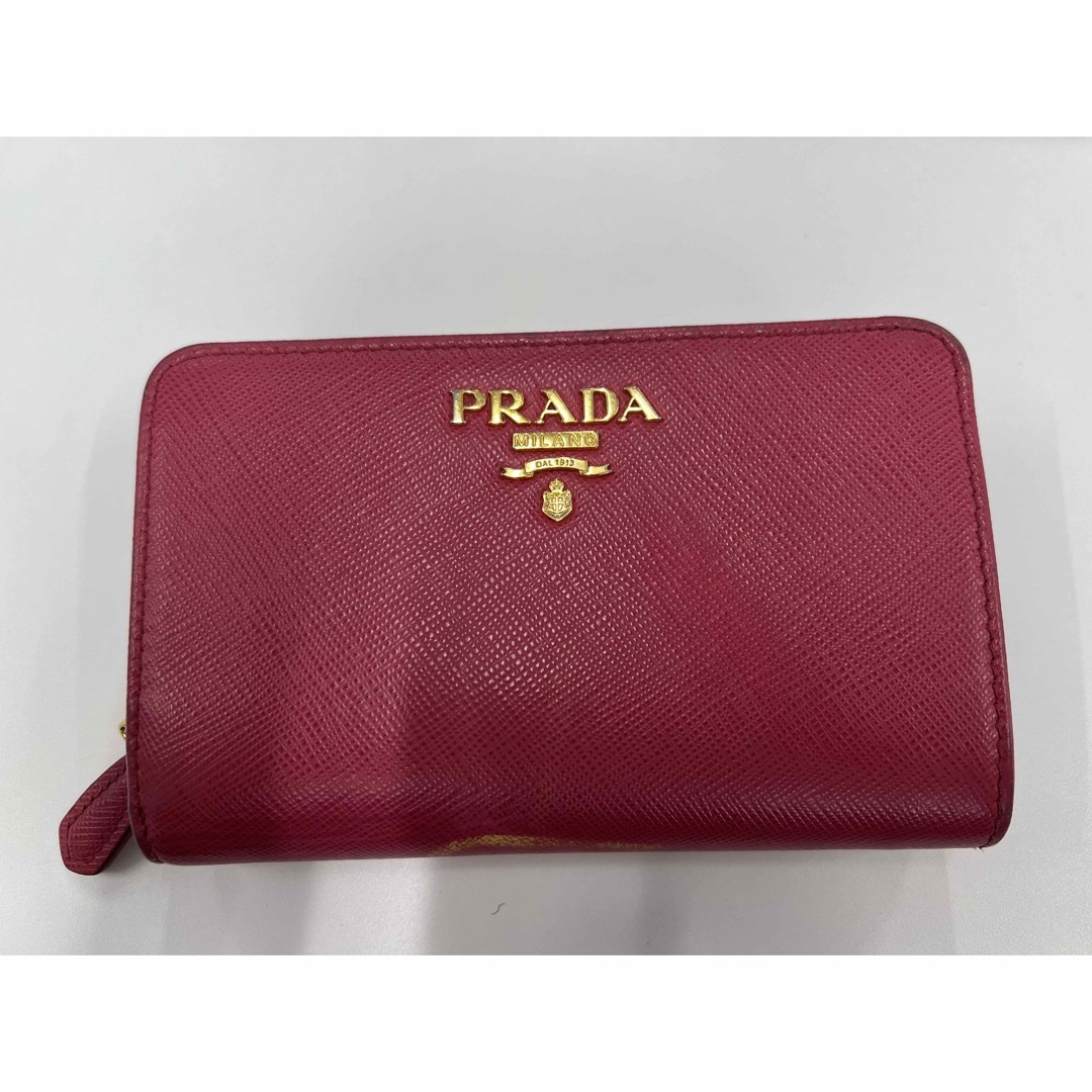 人気 ✨ PRADA プラダ VITELLO MOVE 三つ折財布 赤