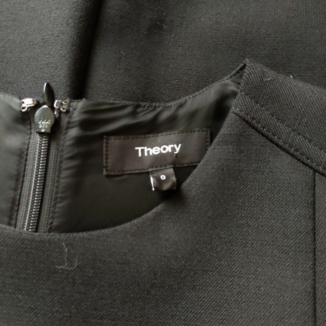 theory(セオリー)の【美品】Theory　ノースリーブワンピース　フォーマル　ブラック　サイズ0 レディースのワンピース(ひざ丈ワンピース)の商品写真