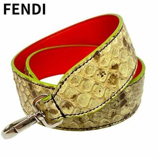 FENDI - フェンディ レザー×パイソン ストラップユー ショルダー