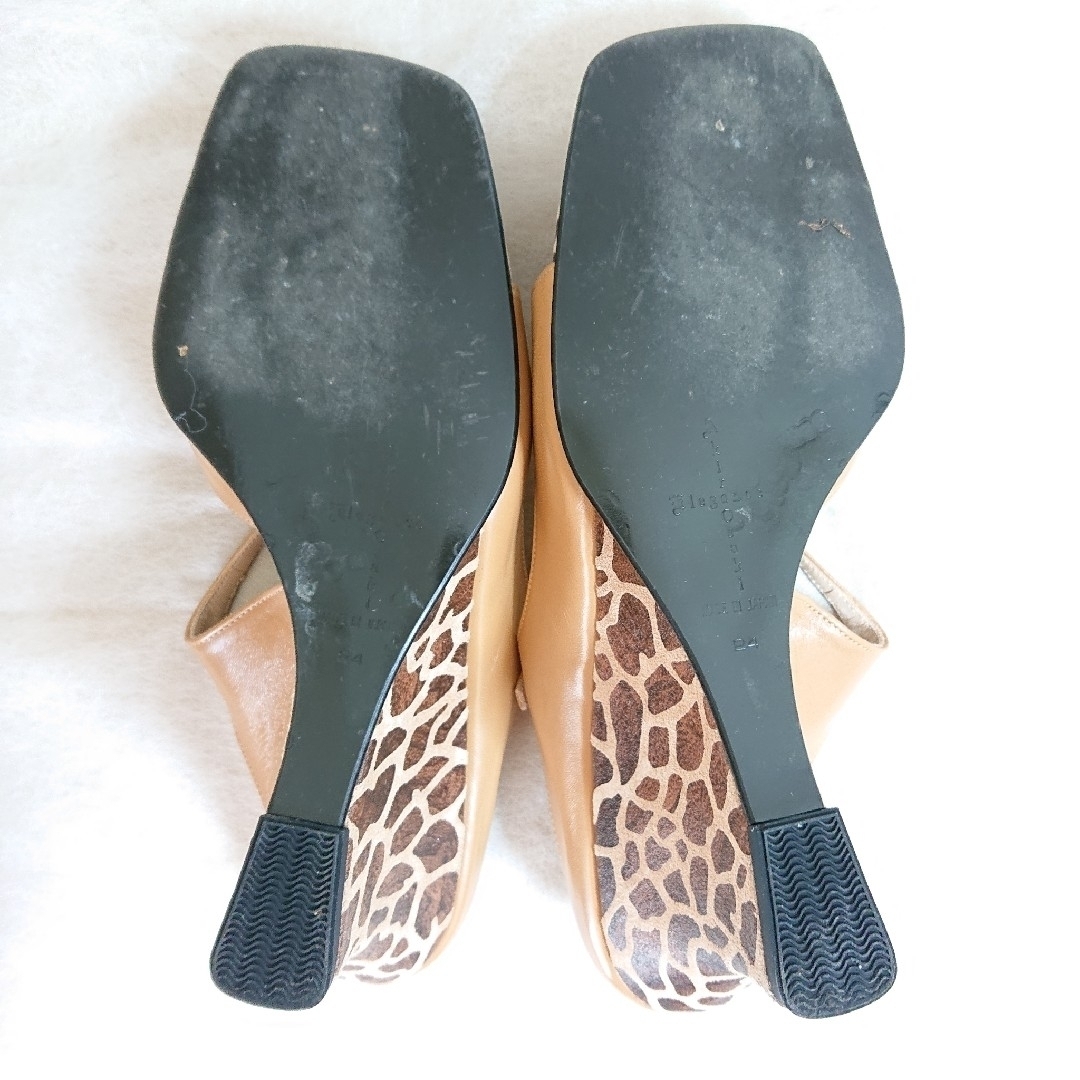 AKIRA OSAKI ELEGANCE サンダル ミュール ベージュ 24cm レディースの靴/シューズ(サンダル)の商品写真