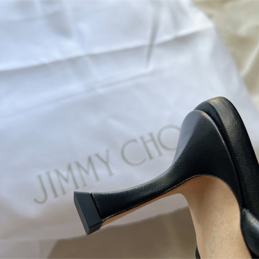 JIMMY CHOO(ジミーチュウ)の【極美品】ジミーチュウ　レザー　ミュール　スクエアトゥ　サンダル　CAPE  レディースの靴/シューズ(サンダル)の商品写真