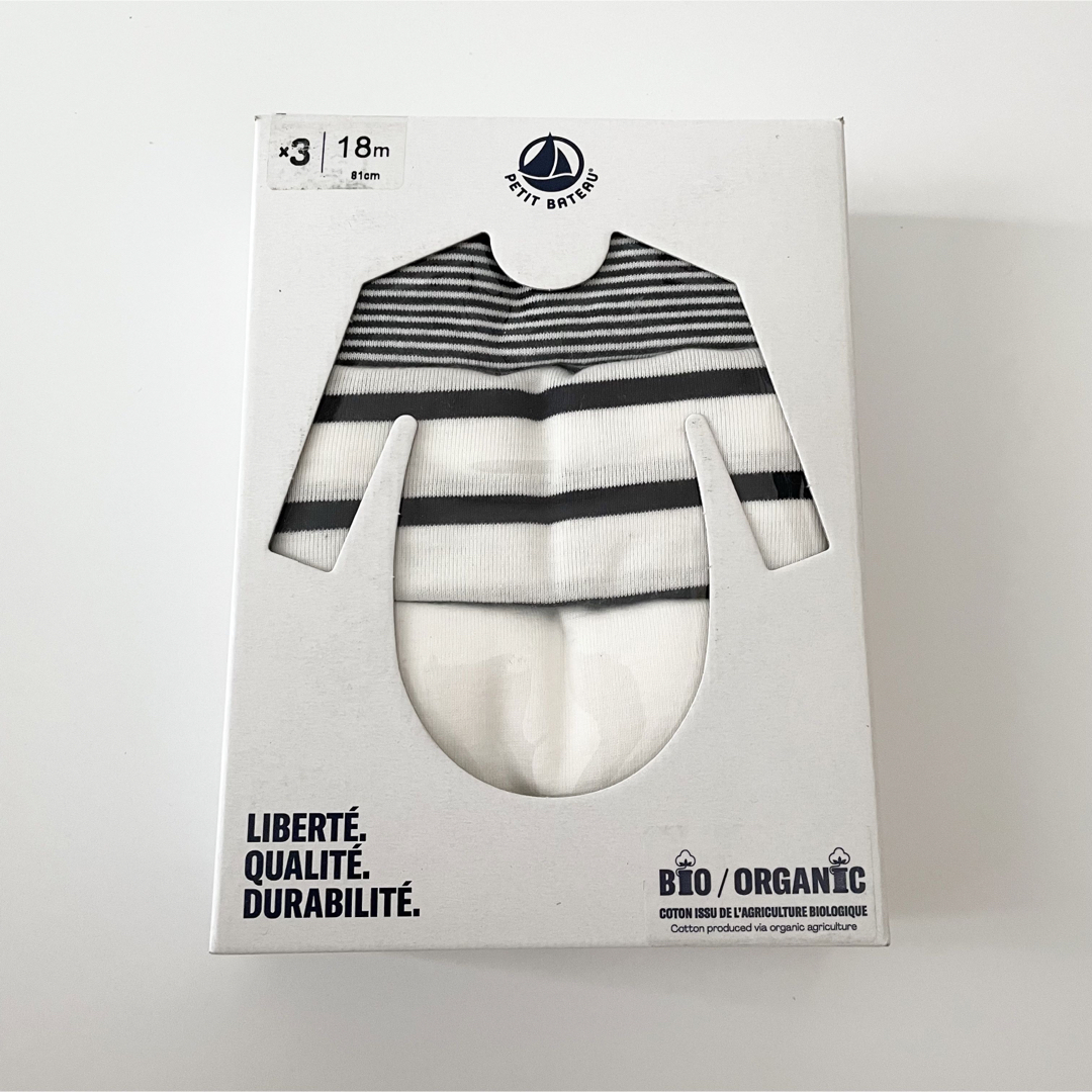 PETIT BATEAU  プチバトー　長袖　ワンピース　18M(81cm)