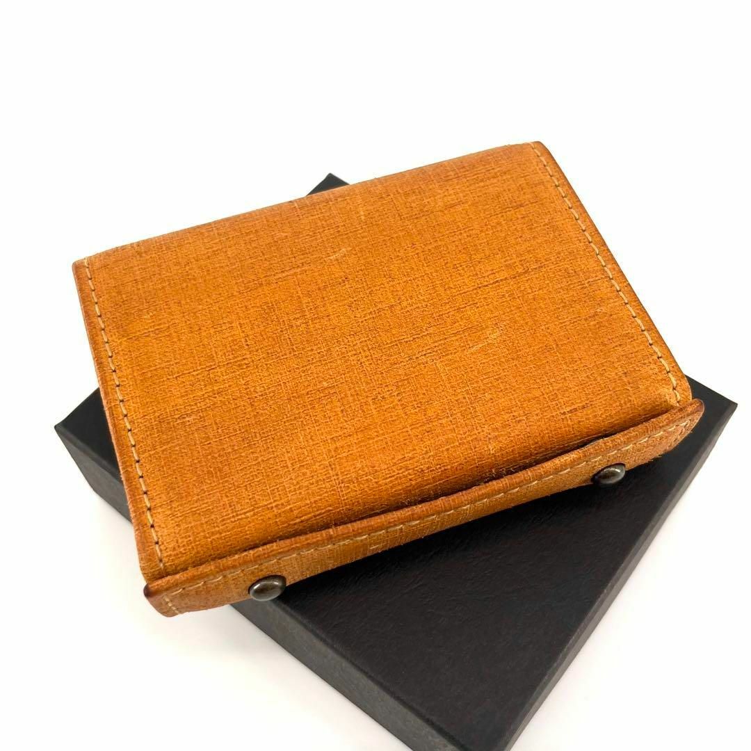 安心交換付き エムピウ m+ 折財布 ミッレフォッリエ イエロー系 レザー