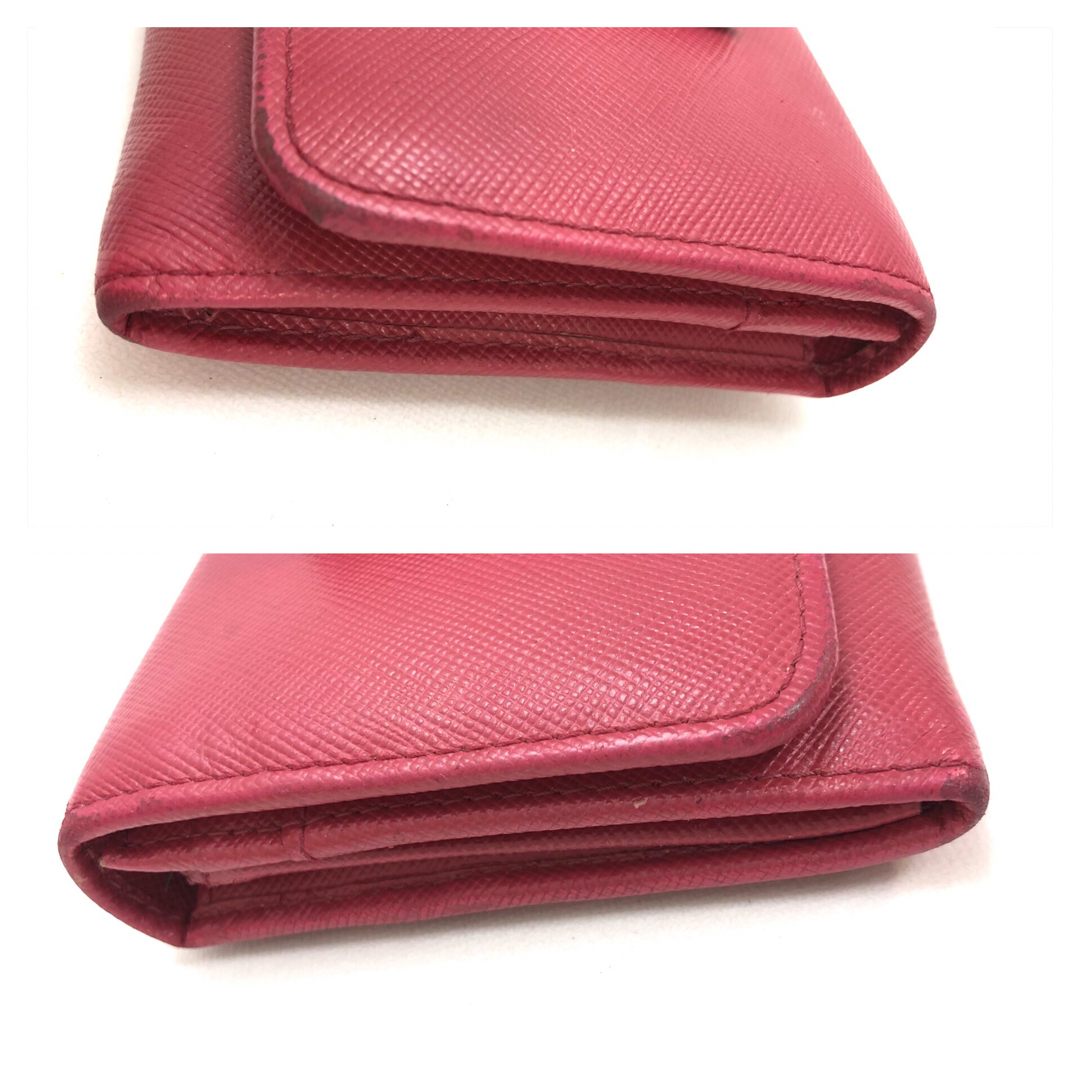 PRADA(プラダ)のプラダ　PRADA サフィアーノ　リボン　ピンク　レザー　財布　18668111 レディースのファッション小物(財布)の商品写真