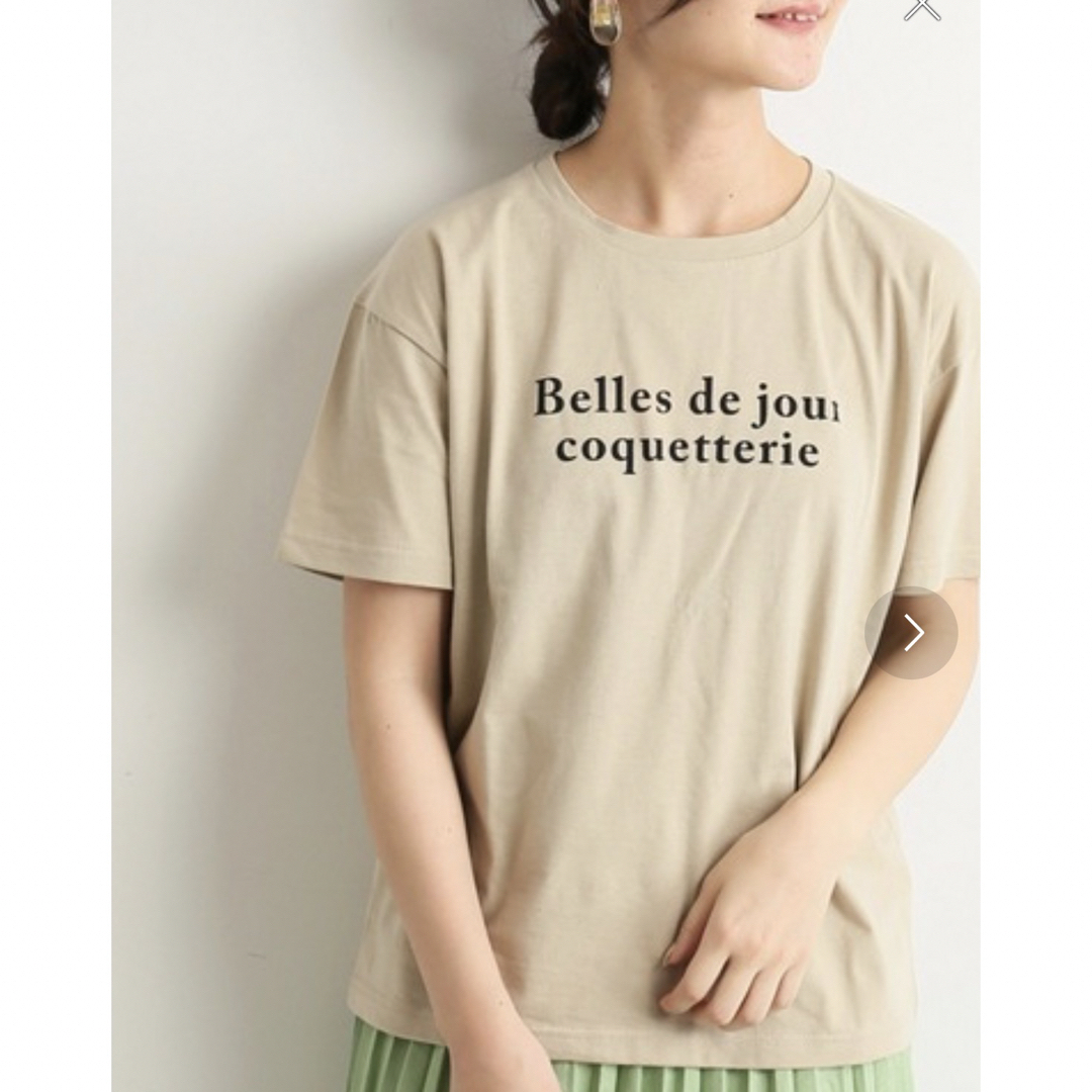 IENA SLOBE カレッジロゴTシャツ　カーキ