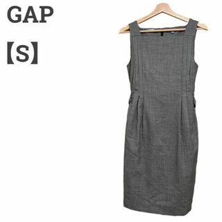 ギャップ(GAP)のギャップ レディース【S】ワンピース♡ノースリ シンプル♡AS 千鳥格子♡黒(ひざ丈ワンピース)